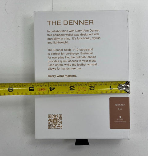 New Andar The Denner Wallet Pink Boa Leather Card Holder ID Case Gold Hardware
