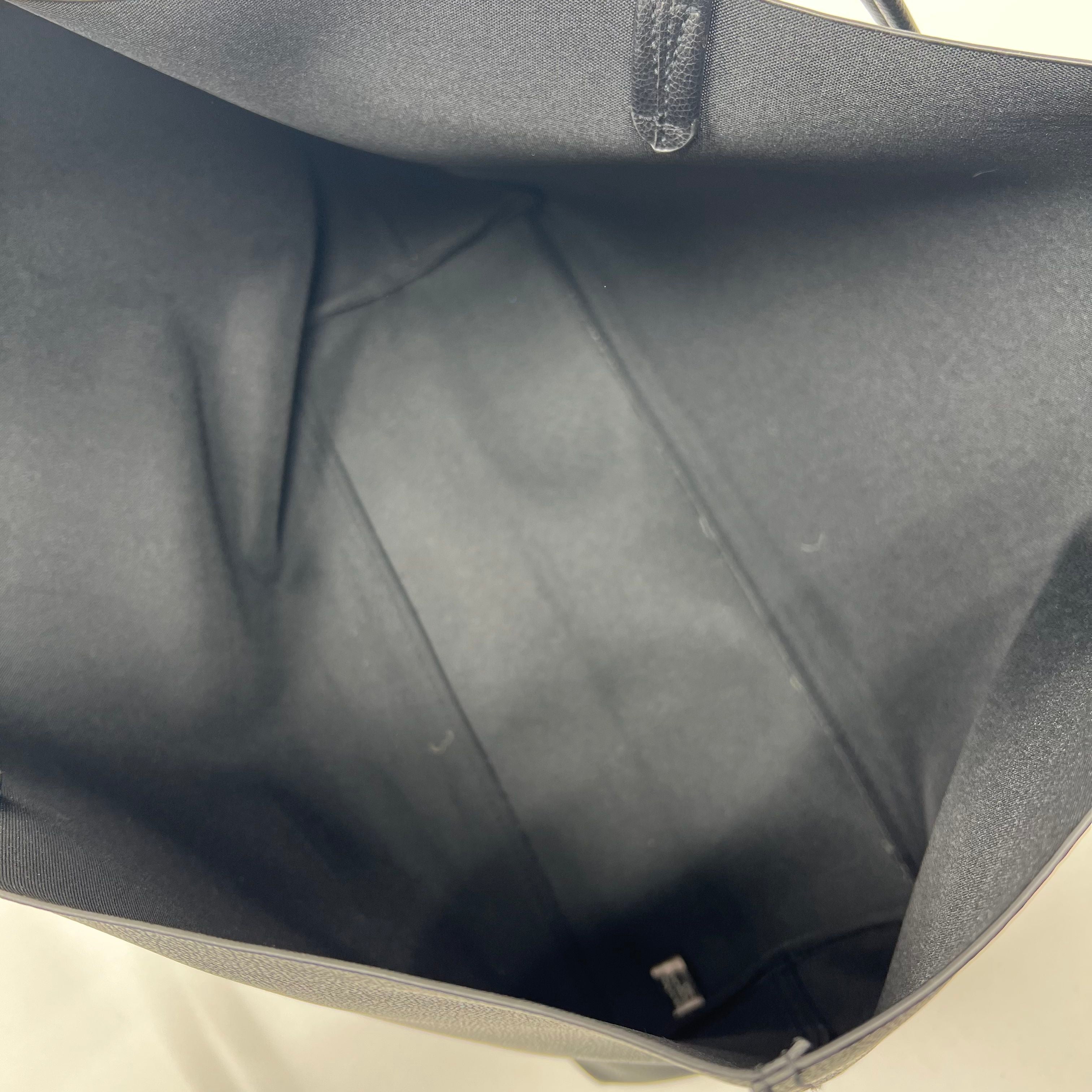 NWT Victoria Secret Large Tote Black Faux Leather Tinsel Tassel $99