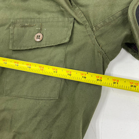 Vintage 70s 10-X Mfg Co Green Padded Shooting Field Coat Jacket Men's