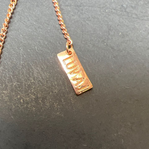Luv AJ Rose Gold Tone Y-Drop Necklace NWT