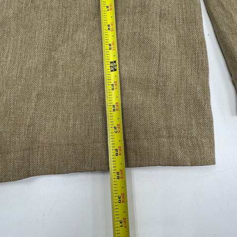 Zara Tan Textured Linen Blend Suit Blazer Jacket Men's L NWT