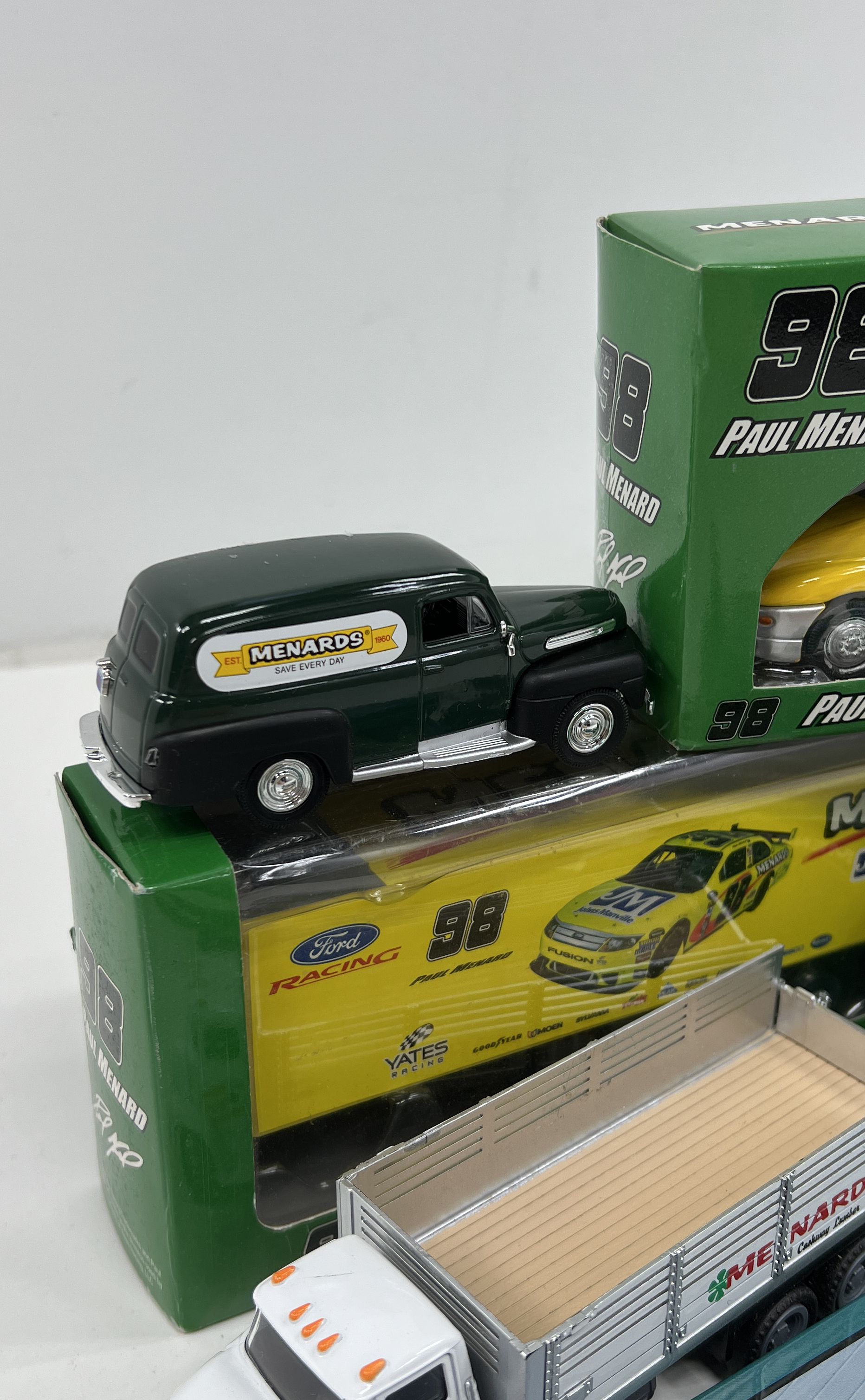 Collectible Menards Playing Cards Keychains Cars & Trucks Toy Lot Some NIB