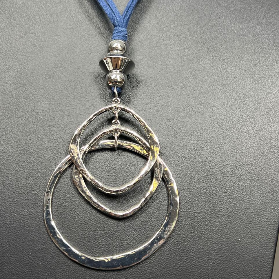 2 Chico's and Other Blue Grey Tones Long Necklaces