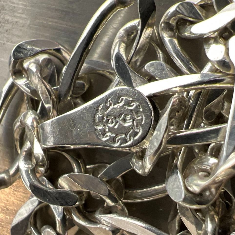 OXE Sterling Silver Figaro Chain Bracelet 4.34g