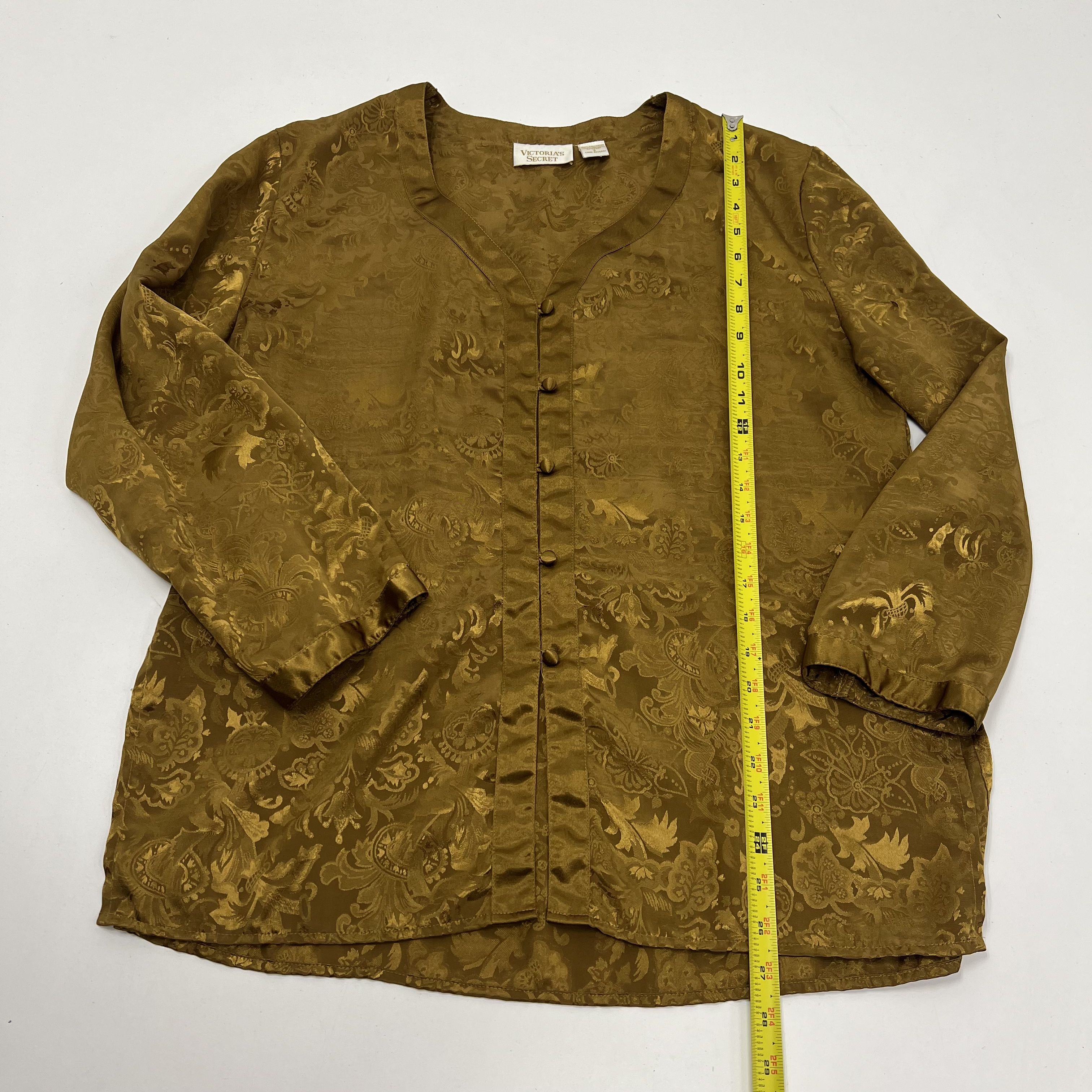Vintage Victoria's Secret Gold Label Pajama Set Small Bronze Gold Tone