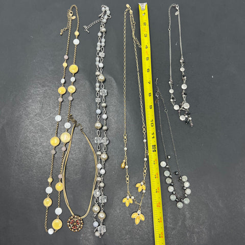 Lia Sophia Signed Costume Jewelry Necklace Lot of 5 Mixed Styles Beaded