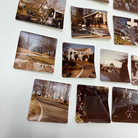 Vintage 1977 Pictures Of Graceland Elvis Grave Stone Home Rose Garden Lot of 17