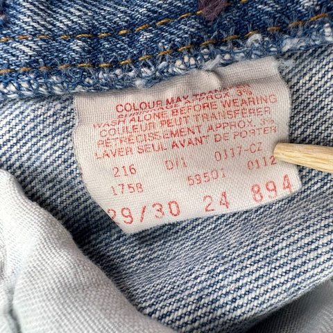Vintage 90s Levi's 501 Light Wash Blue High Rise Straight Jeans Women's 26