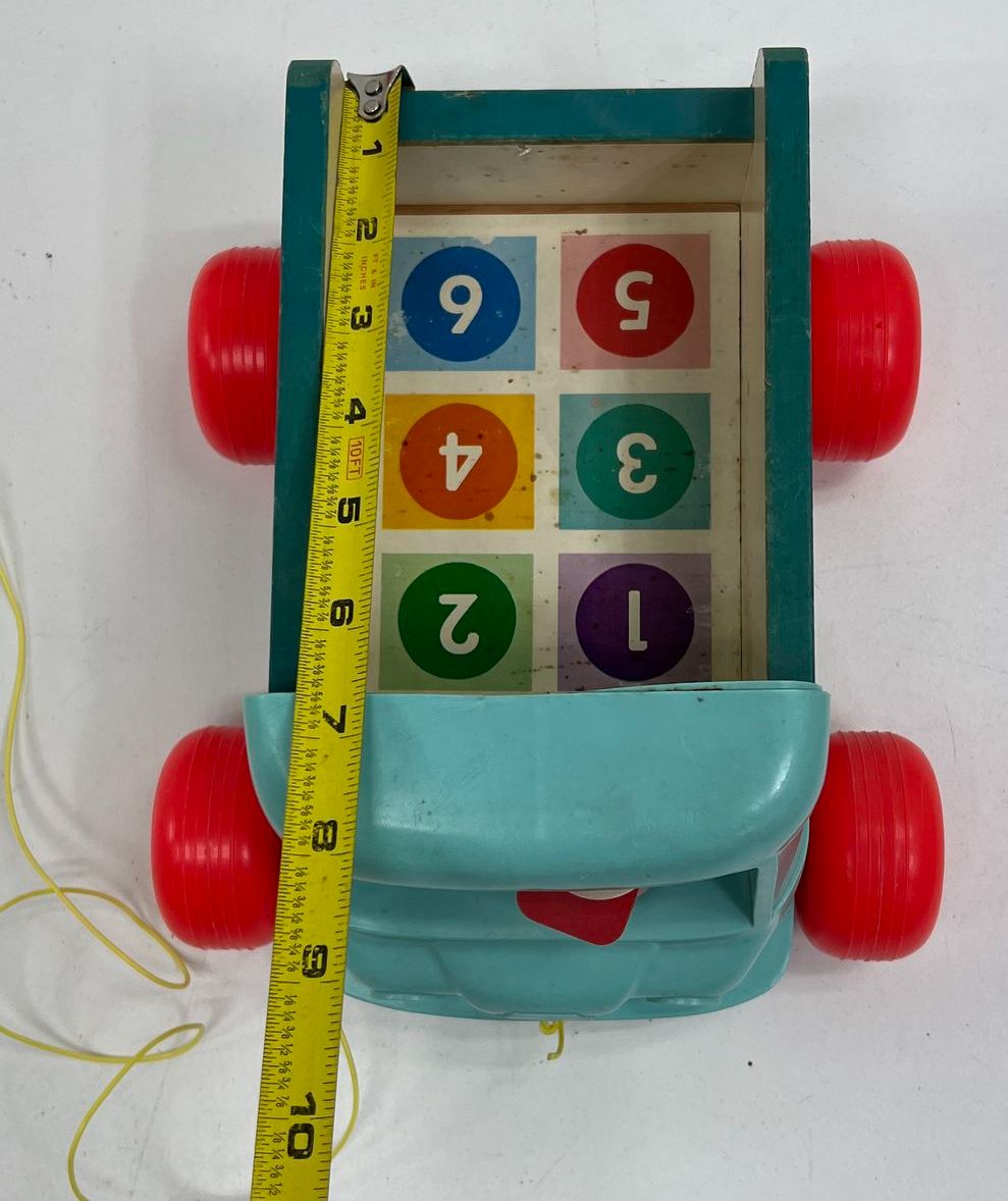 Vintage 60s 70s Fisher-Price Toy Lot Music Clock Truck Pull Toys Collection