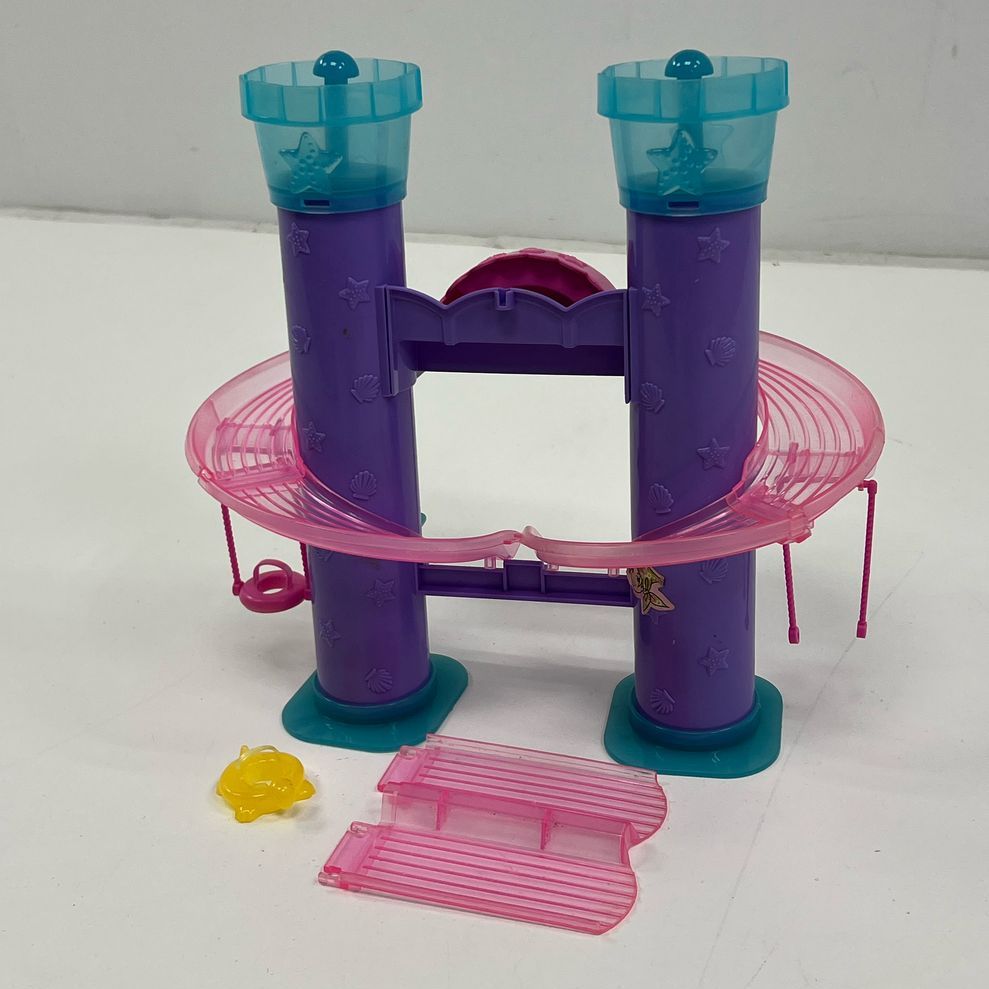 Vintage Collectible Mattel Polly Pocket Wild Waves Castle Slide Play Set Lot