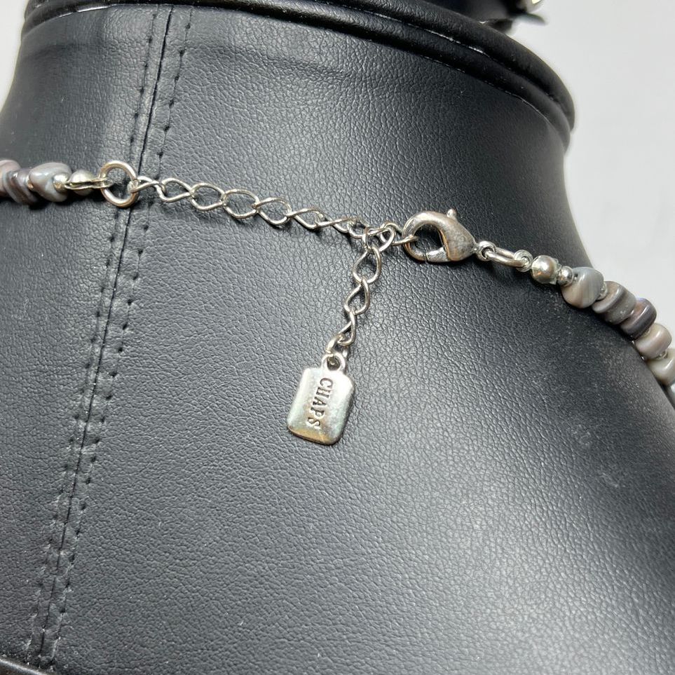 Chaps Abalone Shell Beaded Bracelet and Necklace Set