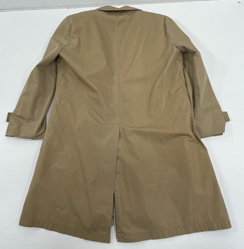 Vintage 70s Botany Weathertopper Tan Sherpa Lined Trench Coat Men's Size 40
