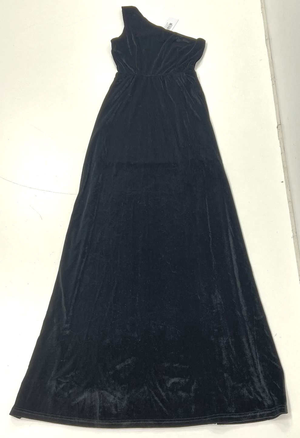 Baltic Børn Black Tatiana Velvet One Shoulder Maxi Dress Women's XS NWT