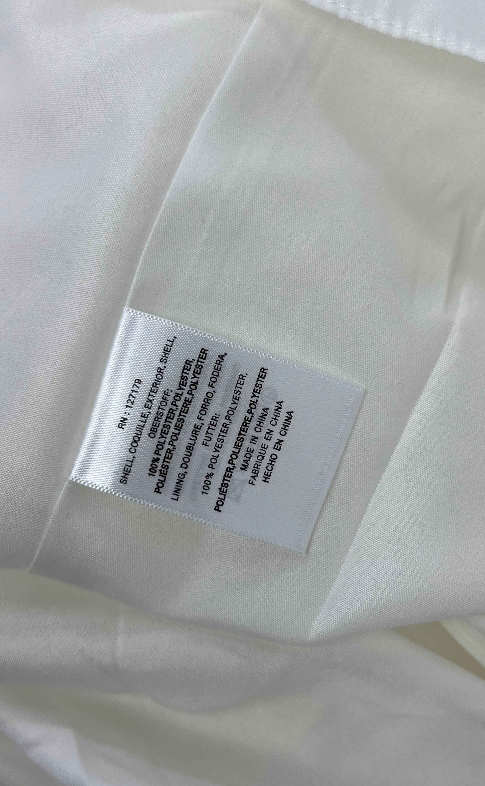 Women's Jenny Yoo White Sleeveless Wedding Dress Layered Look Short Train Size 8