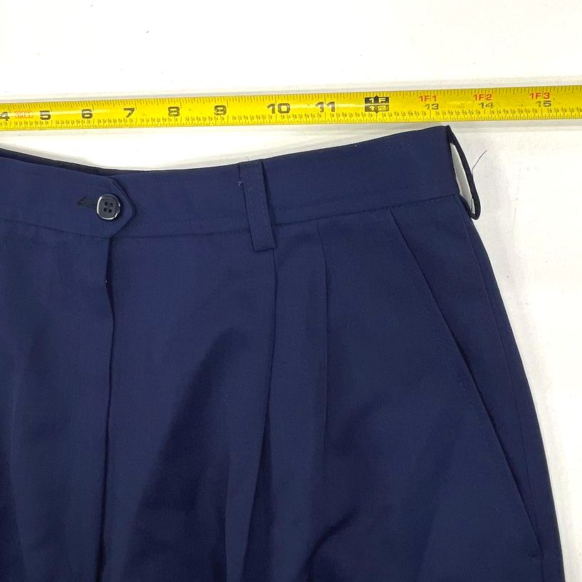 Lot 2 Giab's Vintage 80s Blue Pure Wool High Rise Pleated Trousers Women's 24W