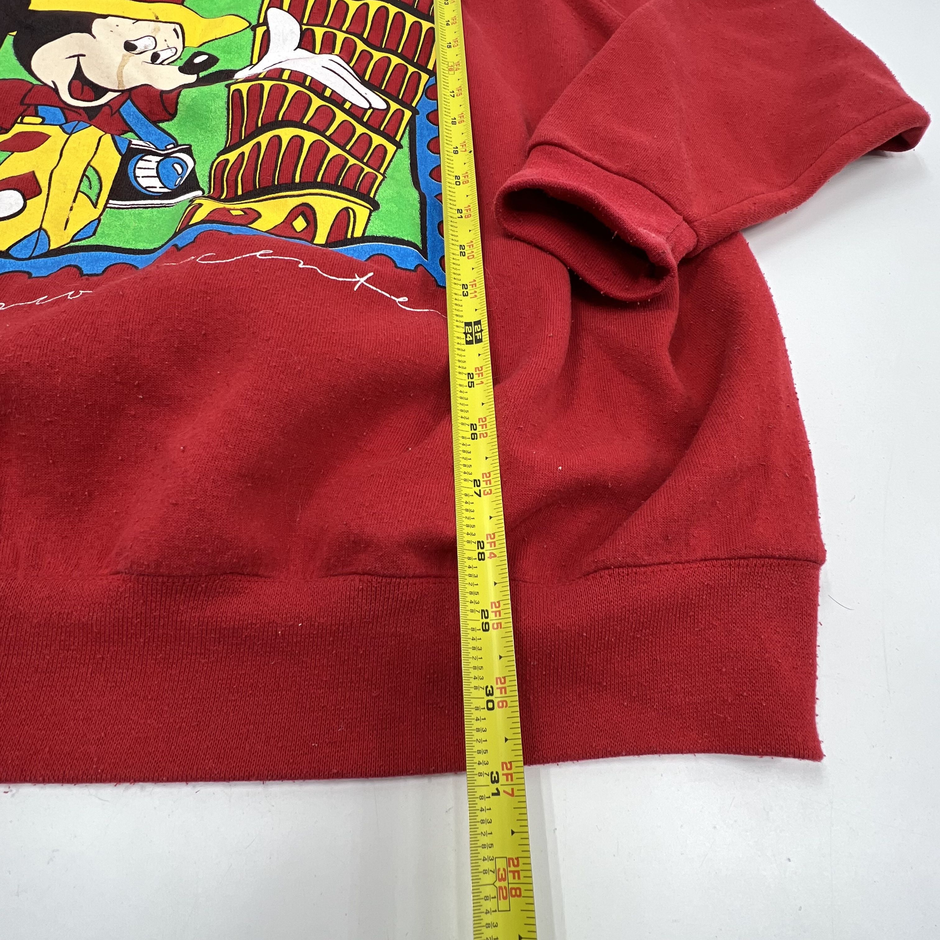 Vintage Disney Designs Mickey Mouse Crewneck Italy Epcot Center Women's XL