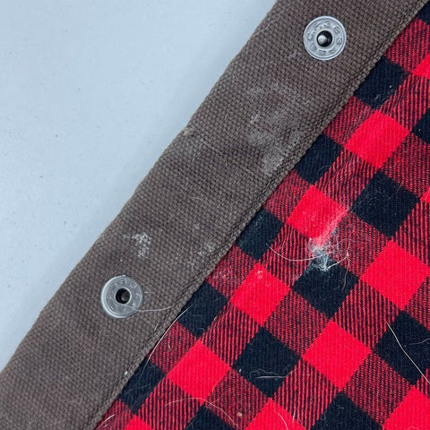 Duluth Trading Brown Fire Hose Flannel Lined Hooded Shirt Jac Jacket Mens XL