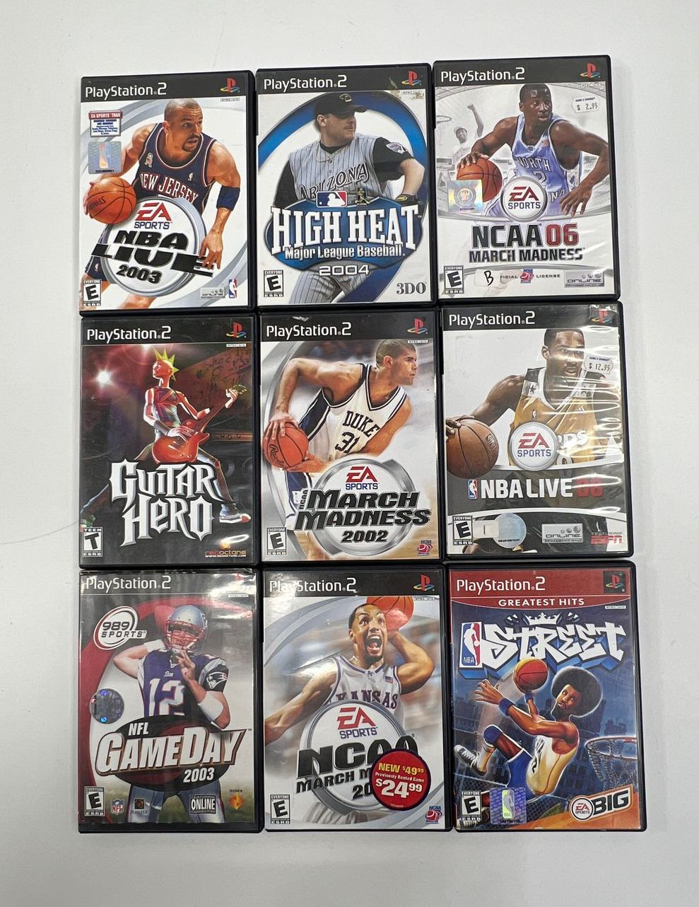 Sony Playstation 2 PS2 Mixed Games Lot in Cases UNTESTED NBA NCAA NFL High Heat