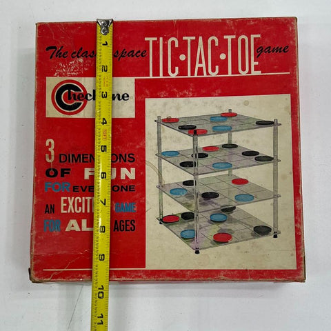 Vintage 60s Checkline 3 Dimensional Space Tic-Tac-Toe Game Mid Century