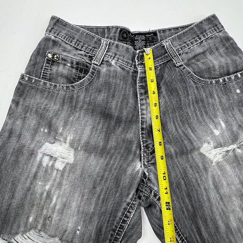 Vintage Y2K Southpole Gray Faded Distressed Baggy Wide Leg Skater Jeans Men's 32