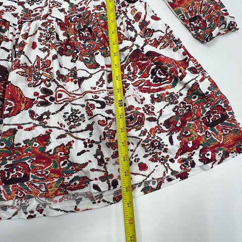 Peruvian Connection Pima Cotton Floral Boho Peasant Dress Sz XS Made in Peru