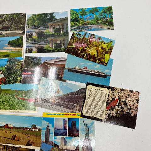 Lot of 25+ Vintage USA Travel Postcards Unposted Blank Chrome Era NYC Boston