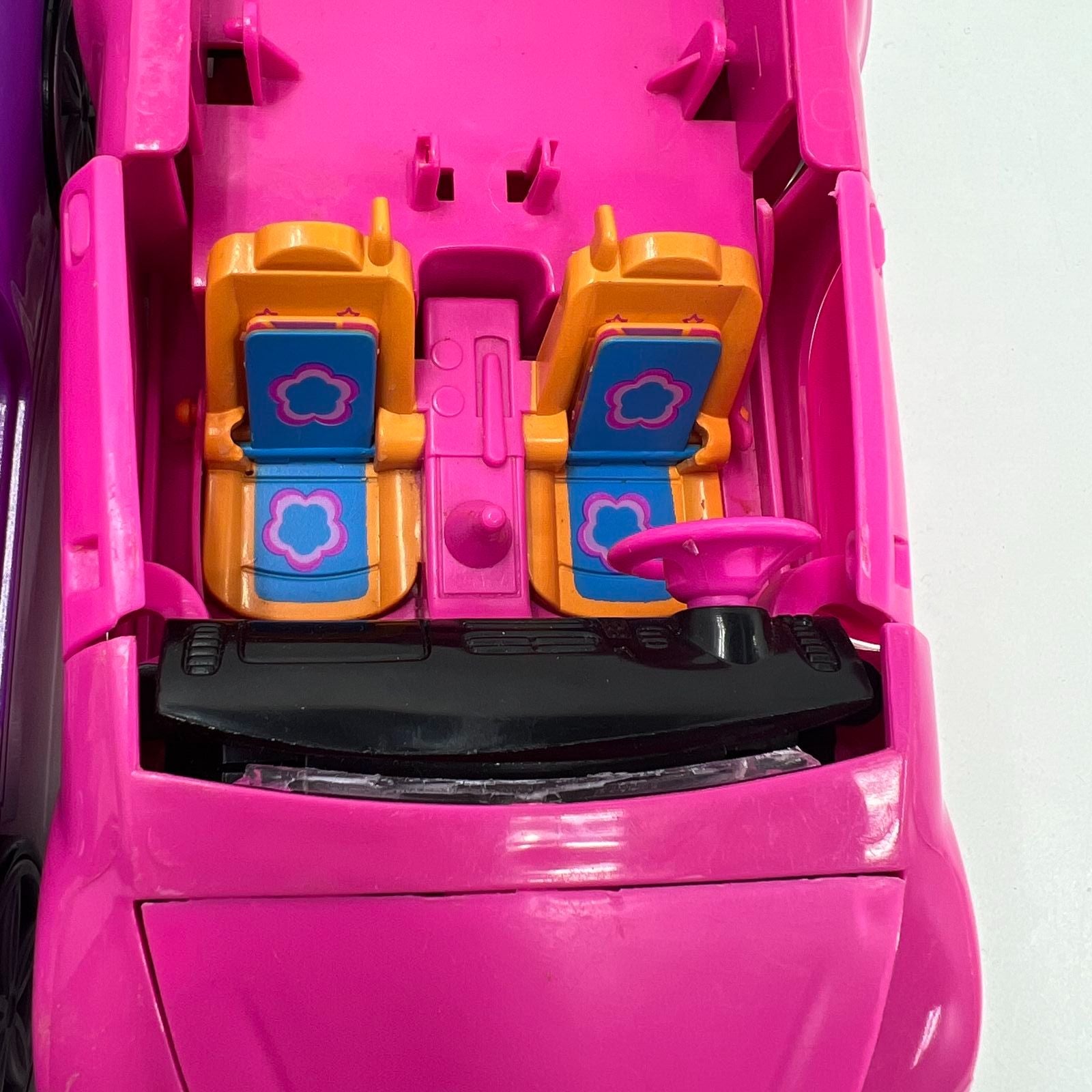 Lot of 2 Polly Pocket Cars Purple Pink Convertible 2003 Mattel *Damaged