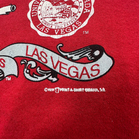 Vintage 1991 UNLV Runnin Rebels NCAA Sweatshirt Fruit of the Loom Made USA Sz L