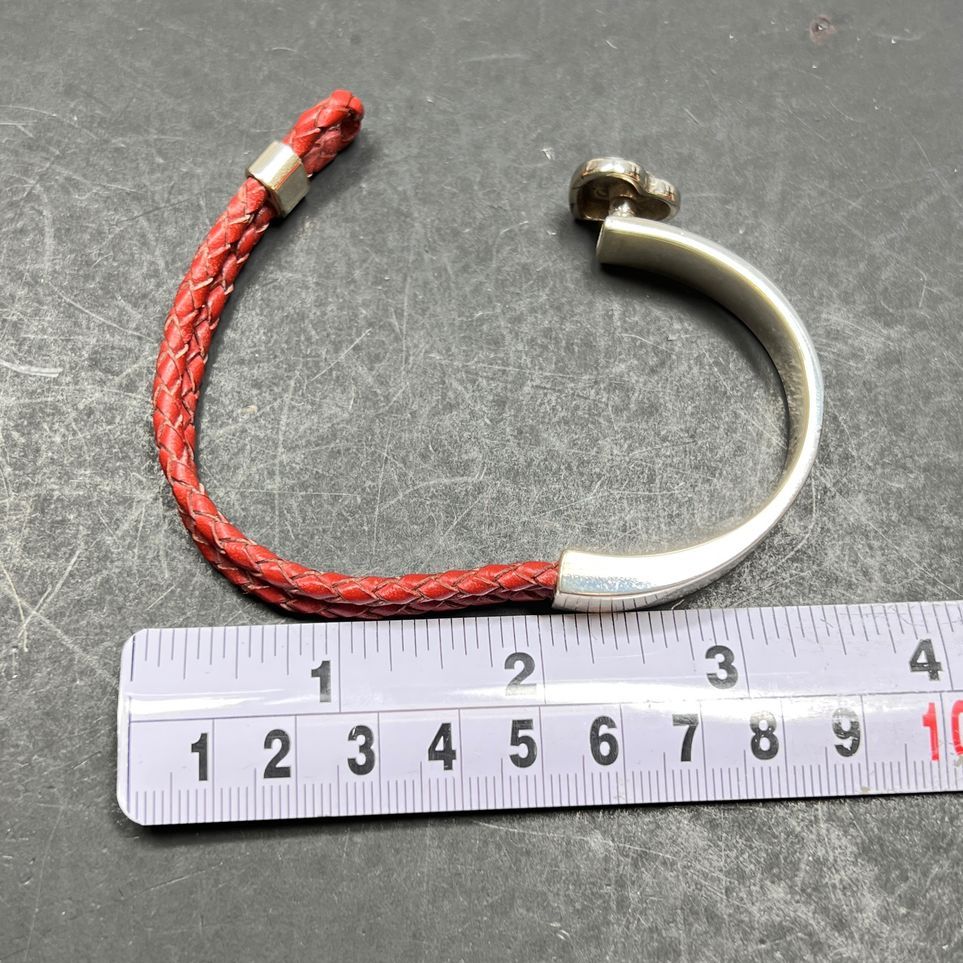Brighton Red Braided Leather Bracelet