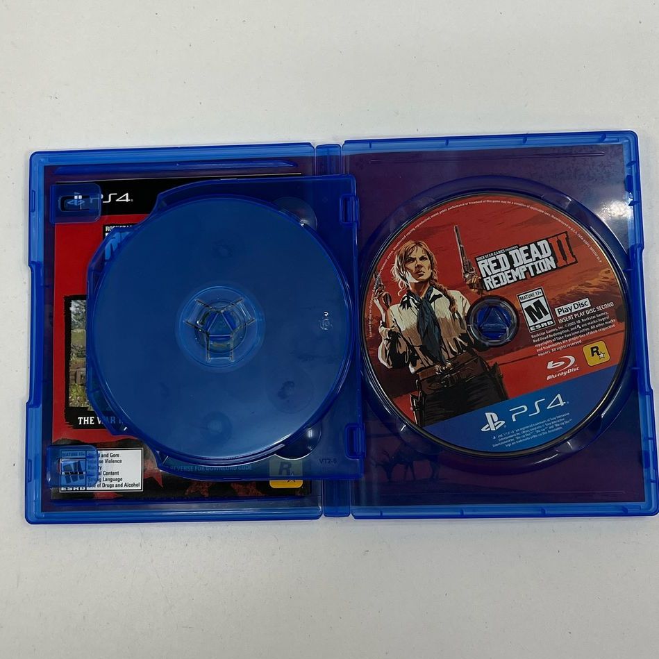 Sony Playstation 4 PS4 Red Dead Redemption 2 in Case 2 Discs UNTESTED