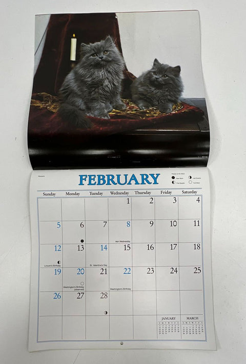 Vintage Calendar Lot 7pc 1929-1992 The Far Side Cats Liberty Schoeller's