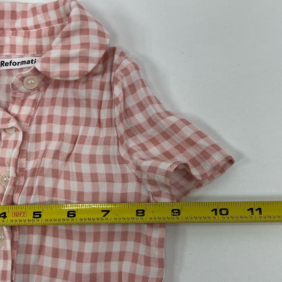 Toddler Girl's Reformation Pink Checkered Rayon Blend Casual Dress - Size 2T