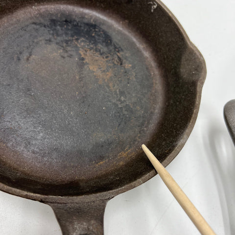 Sango Mountain Cast Iron Skillet Set of 3 Frying Pans Vintage 6.5" 8" 10.5"