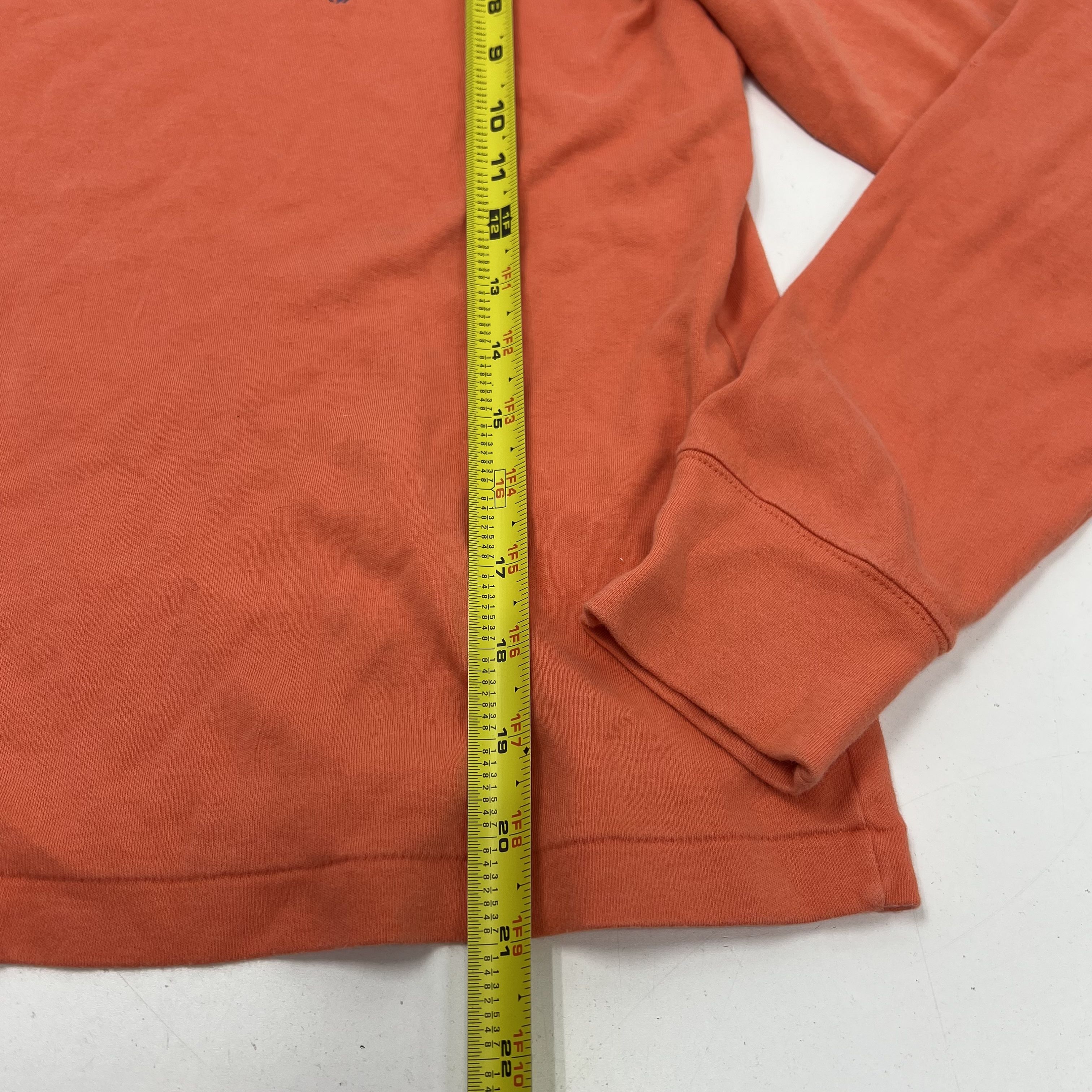 Ralph Lauren Sport Cotton Pullover Mockneck Long Sleeve Top Orange Womens M