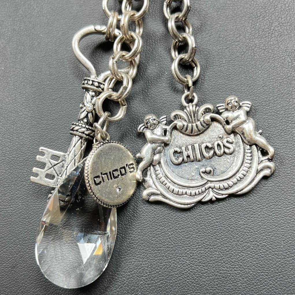 Chico's 35th Years Bold Anniversary Collection Silver Tone Necklace