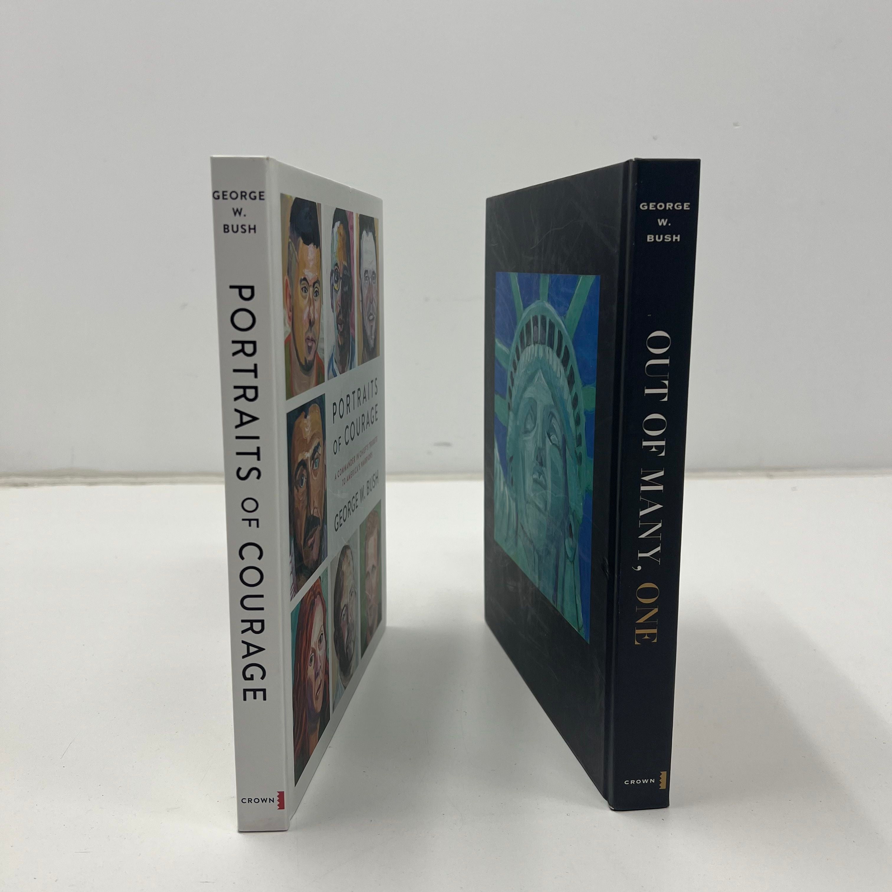 Two George Bush Books Portrait of Courage and Out of Many, One Hardcover