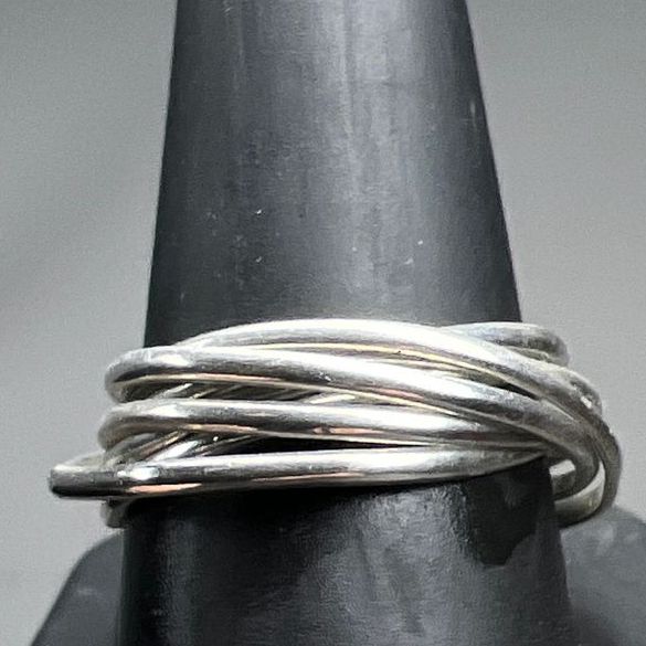 Sterling Silver Multiple Bands Ring Size 9