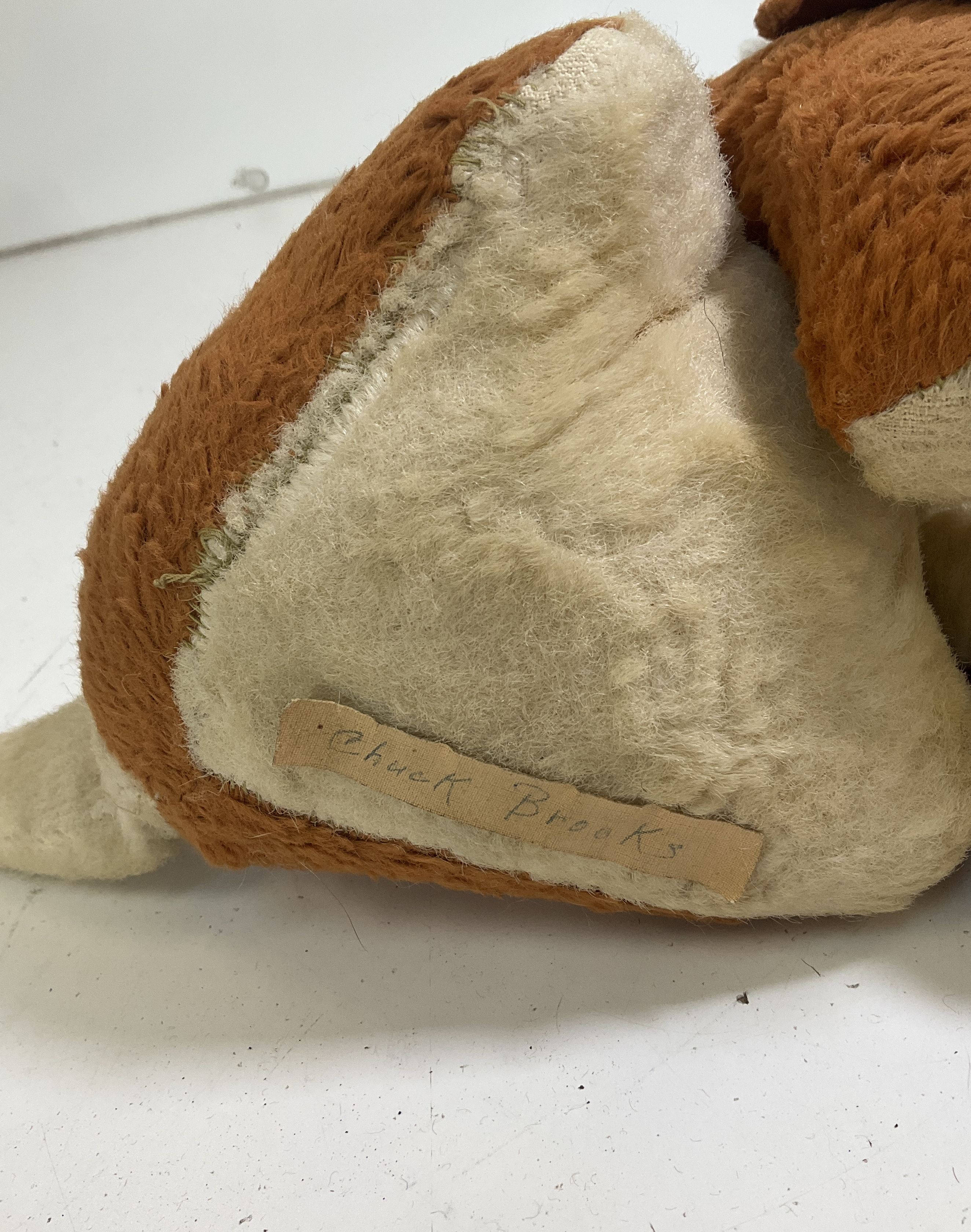Vintage Basset Hound Plush Stuffed Animal Dog Toy Sad Droopy Eyes 12"