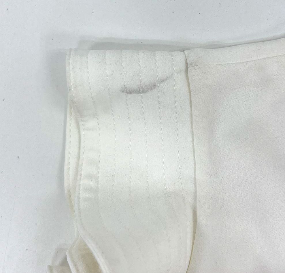 Calvin Klein White Ruffle Neck Sleeveless Belted Jumpsuit Womens 4 NWT