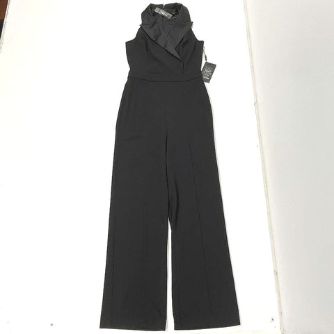 White House Black Market Black Sleeveless Wide Leg Jumpsuit Women's Size 2 NWT