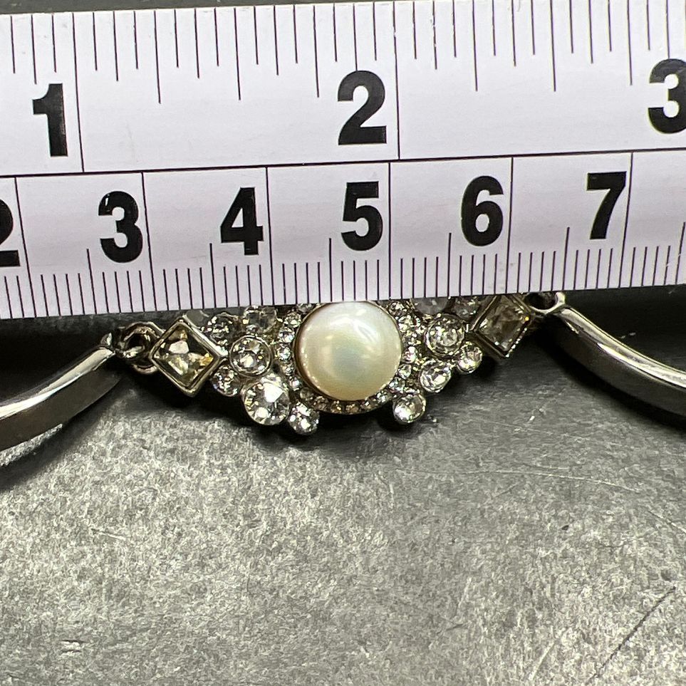 Mestige Swarovski Elements Silver Toen Faux Pearl Bracelet