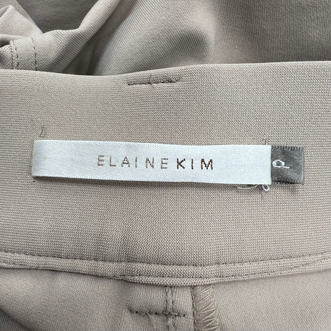 Elaine Kim Taupe Stretch Flare Leg High Rise Pants Women's Size 0