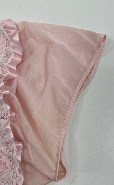 Vintage 70s Vanity Fair Embroidered Lace Trim Nightgown Peignoir Made USA Sz M