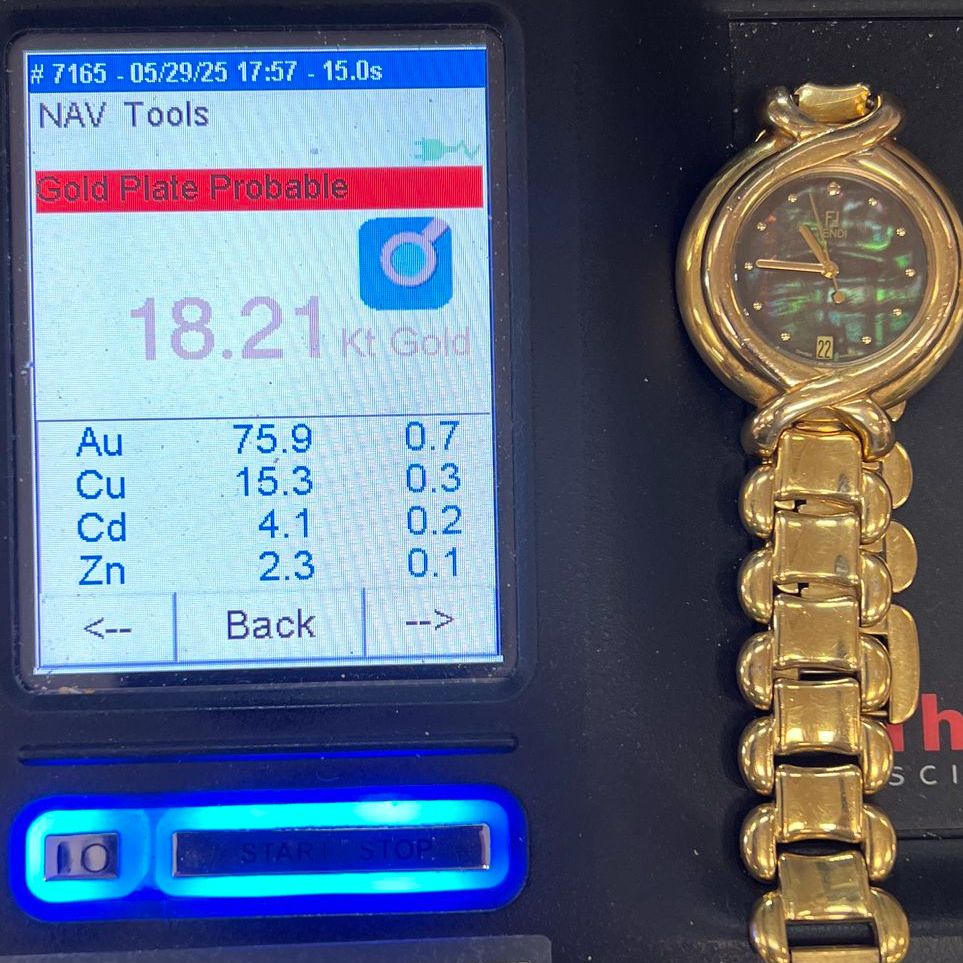 Fendi Gold Plate 700G 001-276 Wristwatch Working New Battery