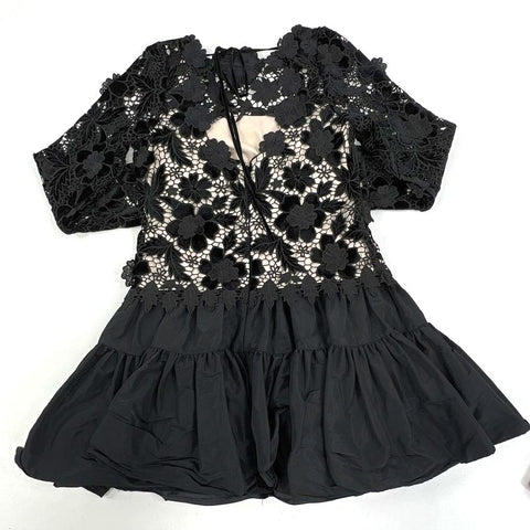 Antonio Melani x Born on Fifth Gemma Lace Taffeta Dress Black Sz 8