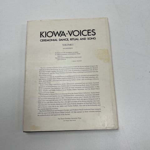 Vintage 1981 Kiowa Voices Ceremonial Dance Ritual Song Vol 1 Book 1st Printing