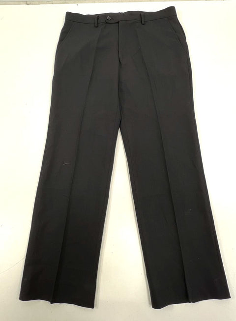 Santorelli John Varvatos Lot of 2 Mens Dress Pants Black Flat Front Size 33 34