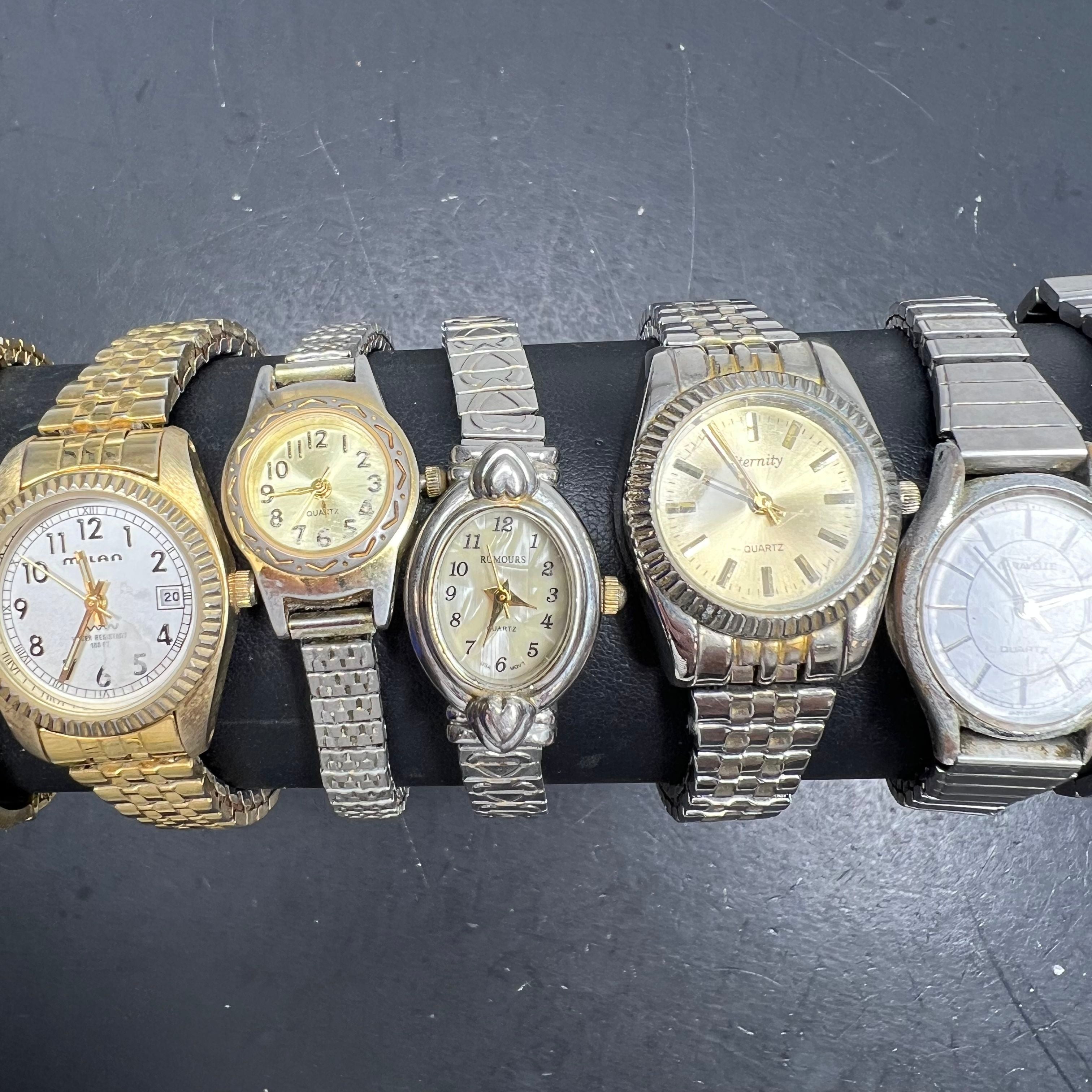 Assorted Style Band Lot Watches Milan Eternity Rumours Quartz Gold Silver Tone