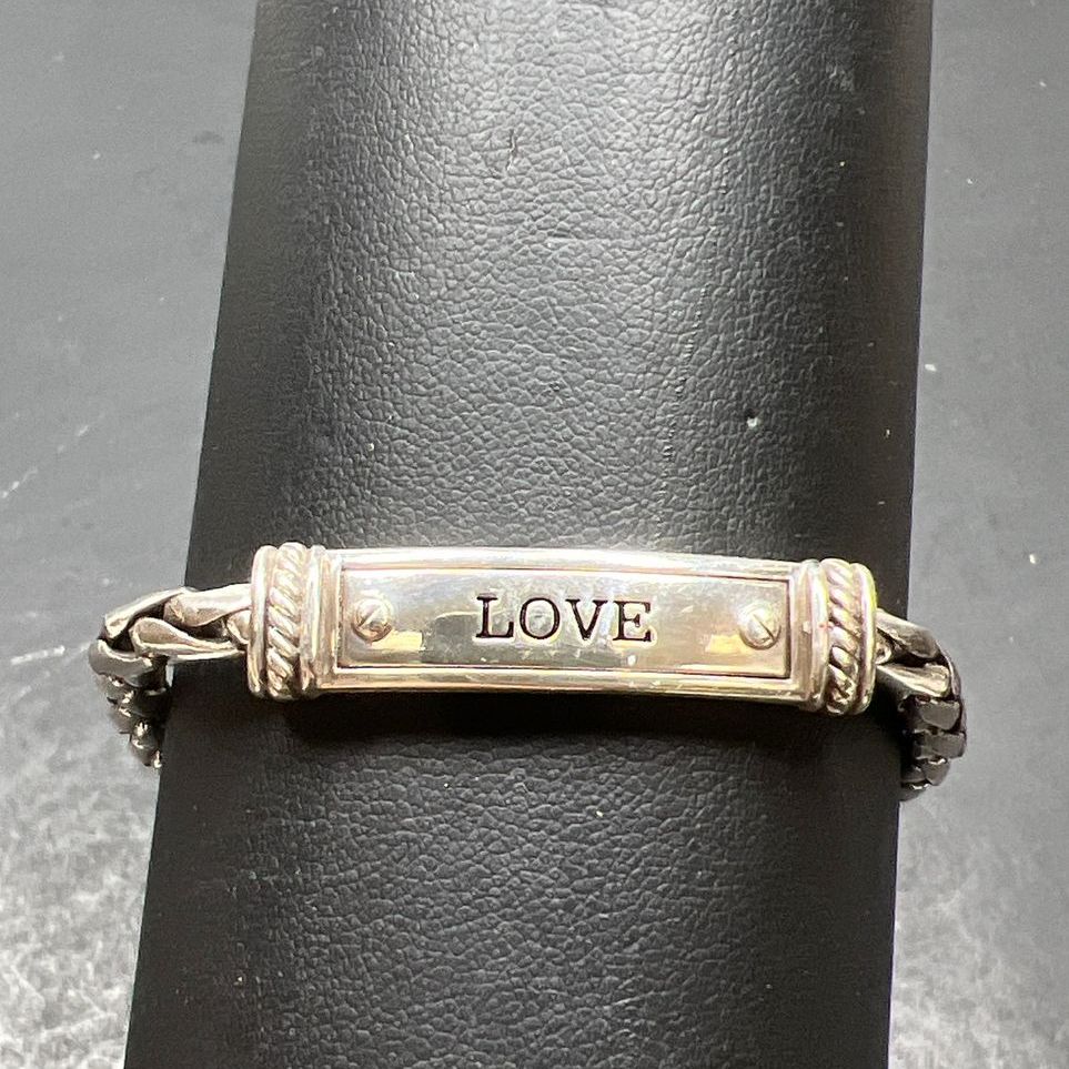 Brighton Silver Plate Love Chain Bracelet 21g