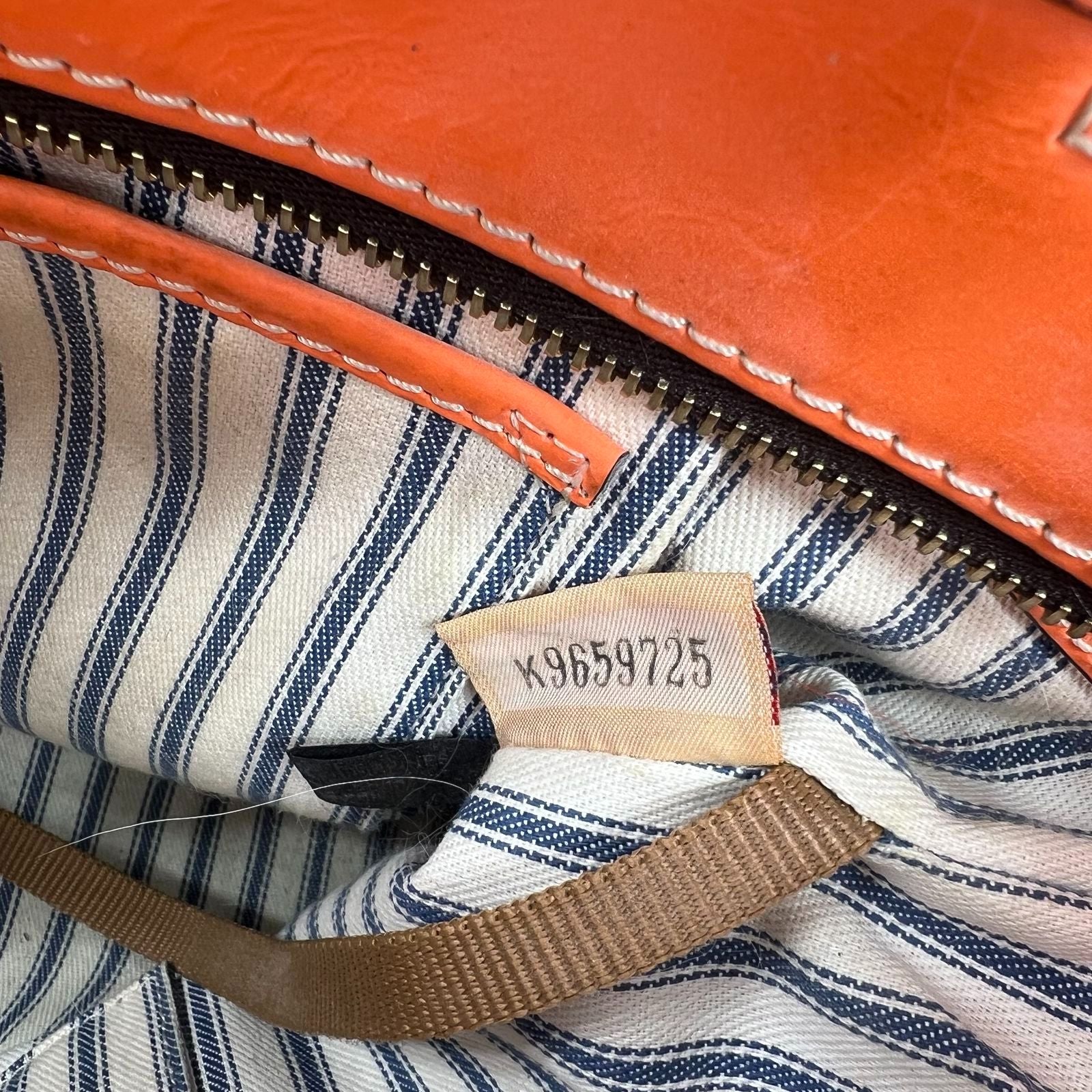 Dooney & Bourke Smooth Leather Small Shopper Tote Bag Orange Authenticated
